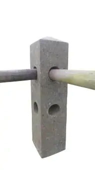  Product image 2 of the product “Pale for fence, 2 holes, in the sizes from 80 to 100cm, basanite ”